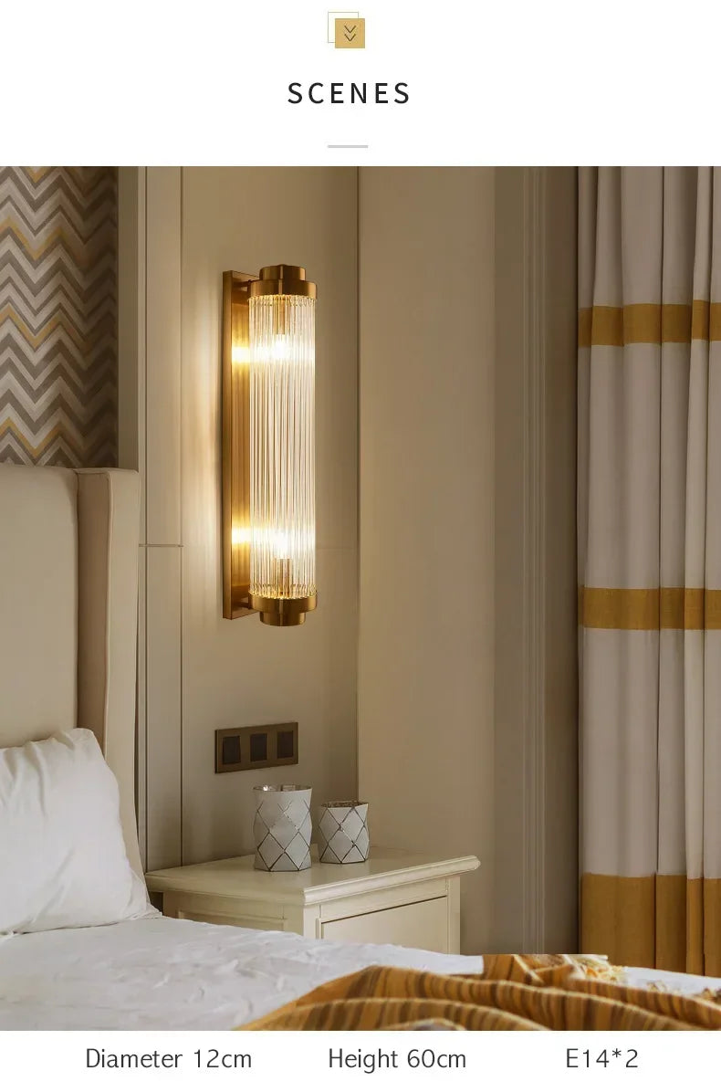 Elegant Clustered Tube LED Bathroom Wall Sconce in Gold