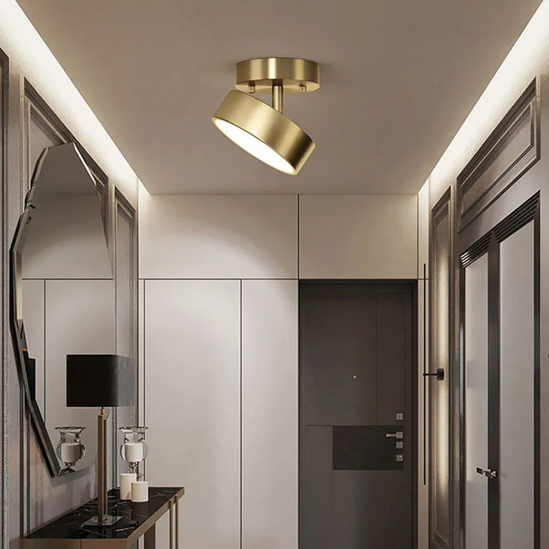 Adjustable LED Bathroom Ceiling Spotlight - Brushed Copper & Copper Black