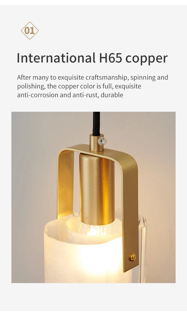 modern brass and frosted glass bathroom wall sconce above sofa