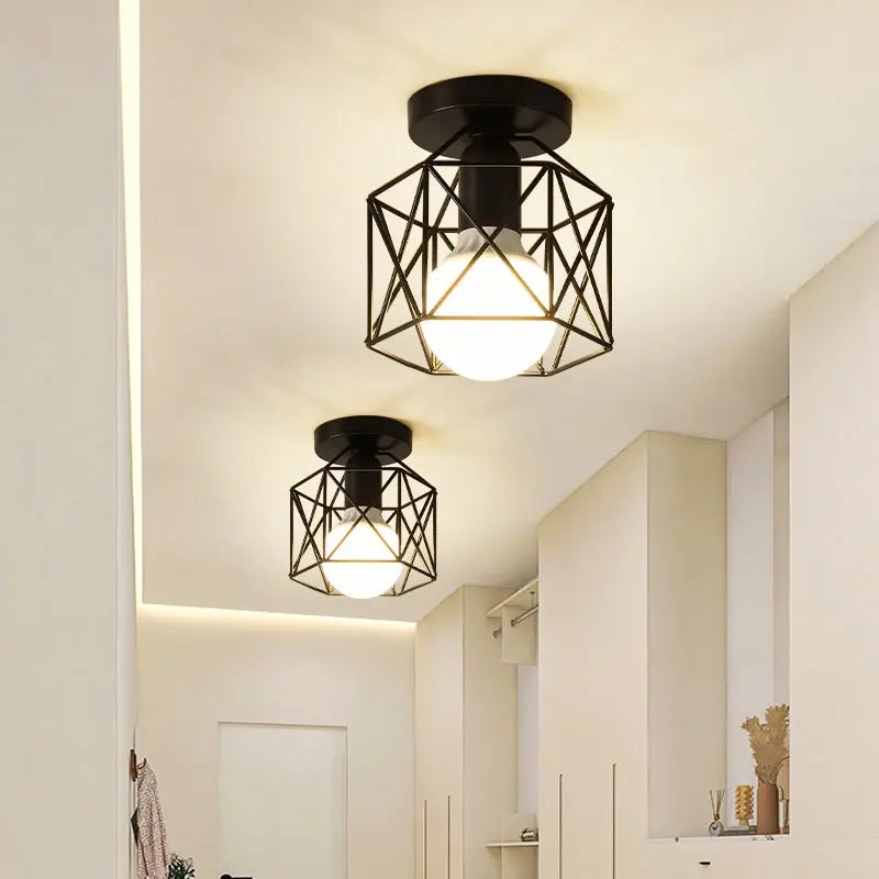 stylish black and white ceiling light fixture, featuring a modern design that enhances the room's ambiance.