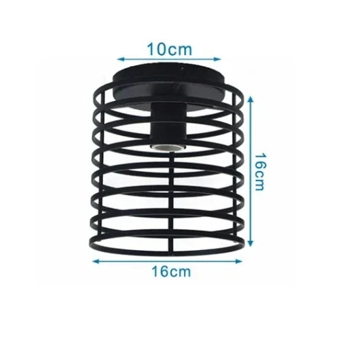 Contemporary black ceiling light with cylindrical open cage design ideal for modern, industrial, or loft-style interiors.







